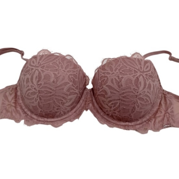 PINK Victoria's Secret Push Up Lace Bra, size 32DD - Picture 1 of 14
